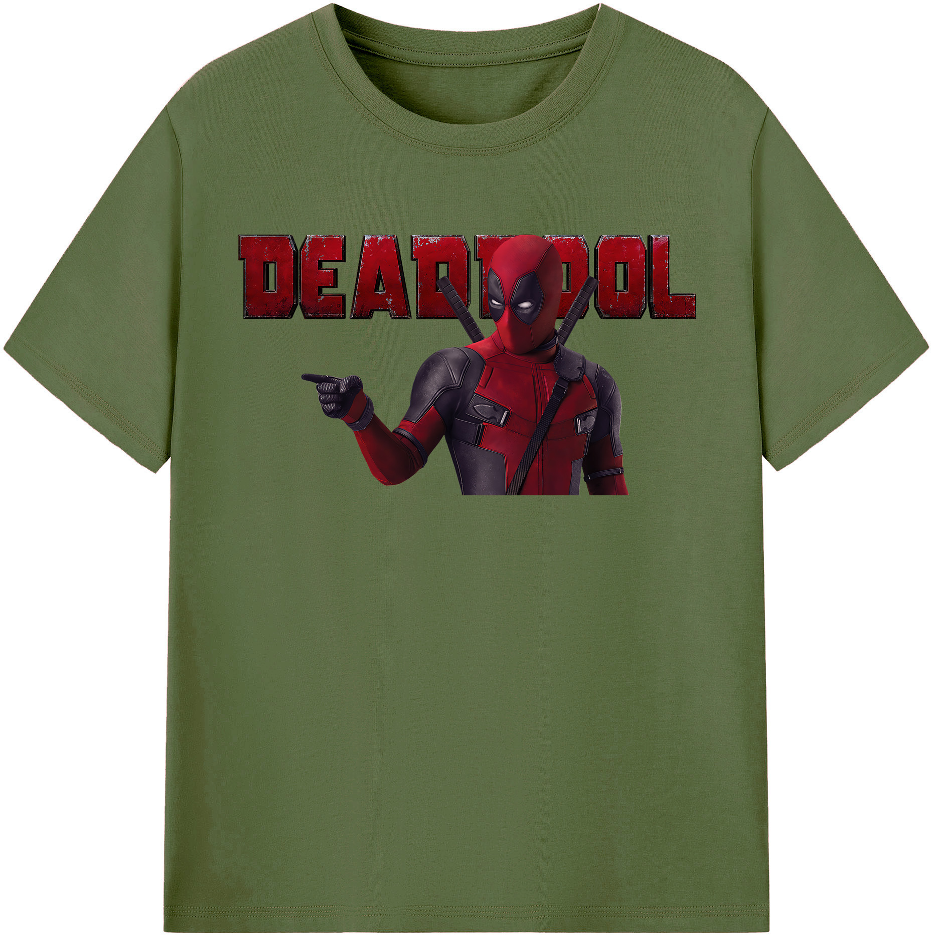 （画像用） Deadpool デッドプール 綿100％半袖Tシャツ（フロントプリント）